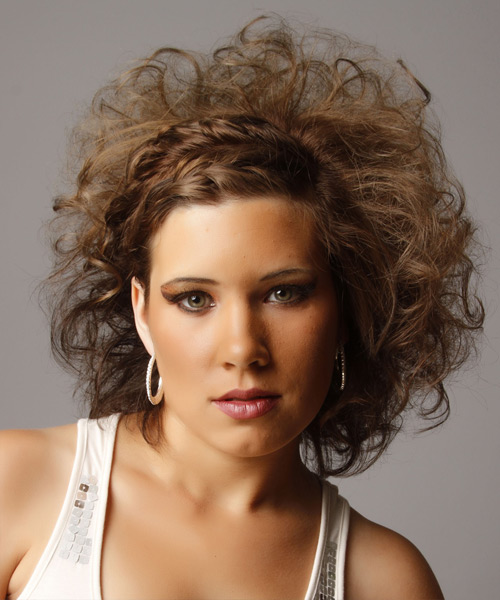 Mid-Length Braided Brunette Curls