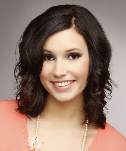 Medium Dark Brunette Casual Waves