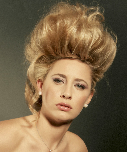 Retro Emo Updo With High Top And Volume