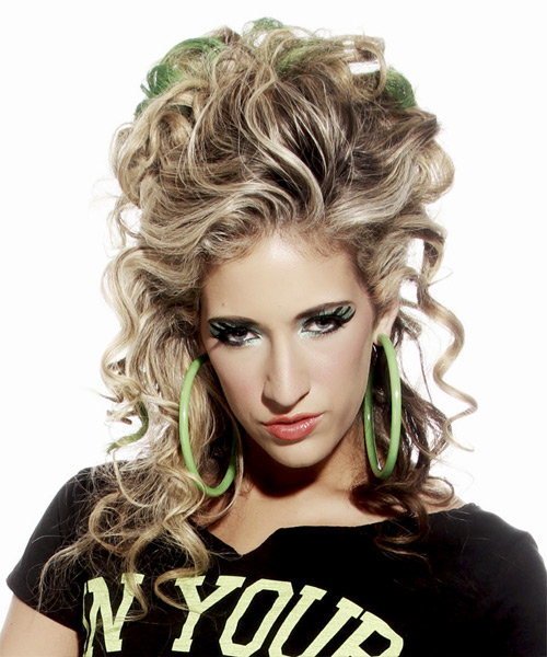 Voluminous Half Up Half Down Blonde Curls