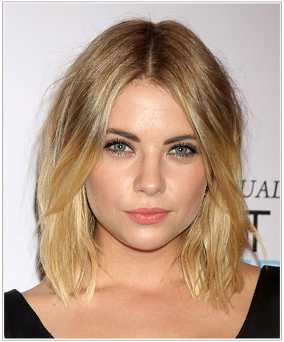 Ashley Benson Medium Straight Blonde Hairstyle