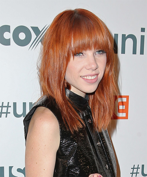 Carly Rae Jepsen Long hairstyle with layers
