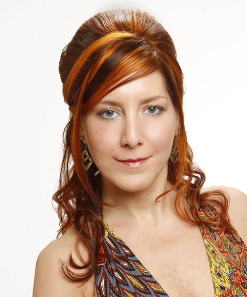 Half Up Half Down Loose Ginger Waves