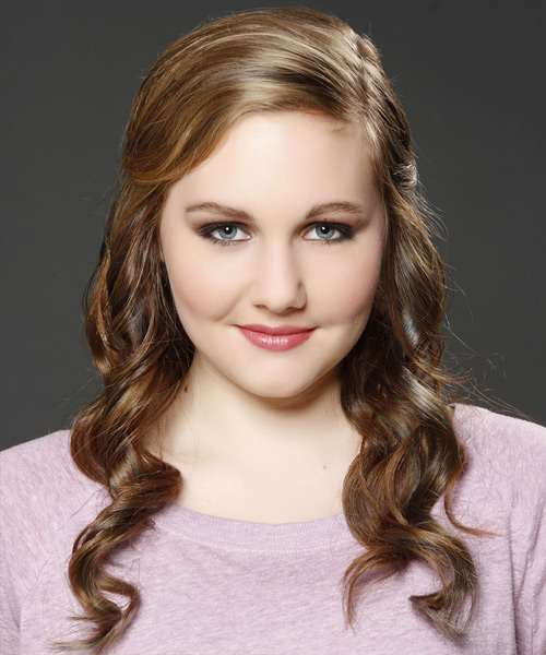 Long Caramel Brunette Half Up Braids With Blonde Highlights