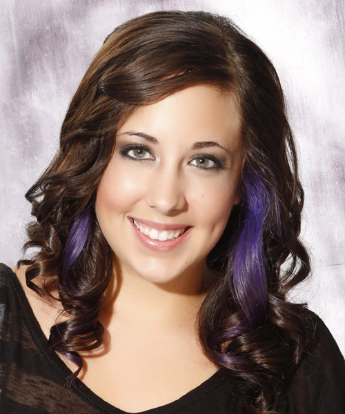 Long Emo Curls With Side Part