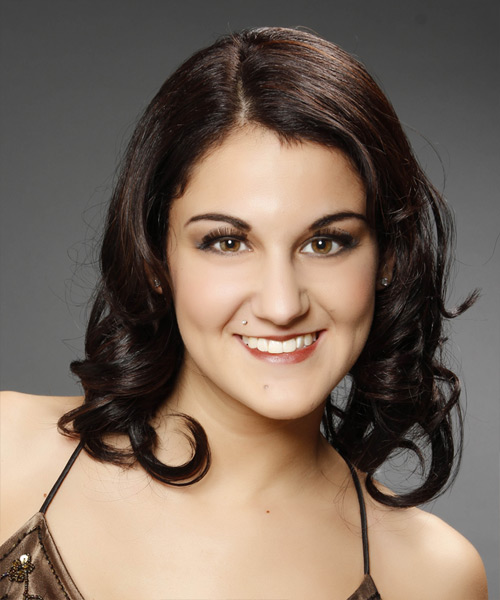 Brown Glossy Mid-Length Curls