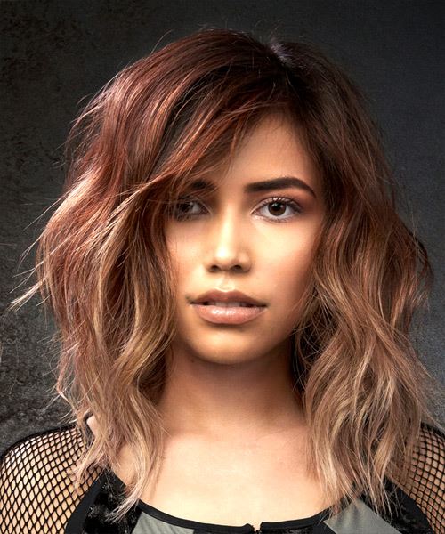 Mid-Length Auburn Ombre Bob Haircut