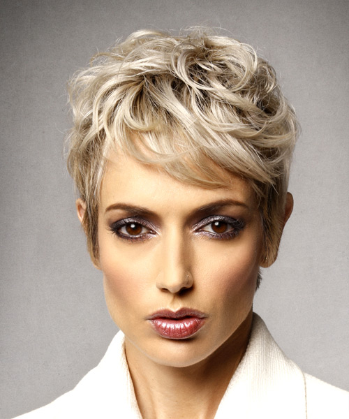 Very Short Curled Shag Hairdo