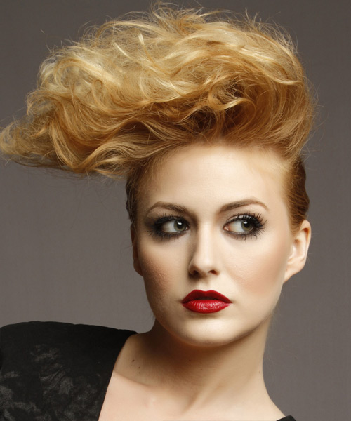 Short Flamboyant Emo Waves With Long High Top