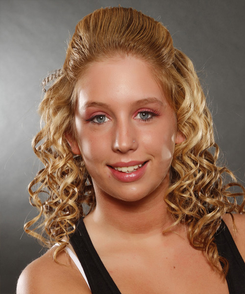 Half Up Half Down Tight Defined Curls